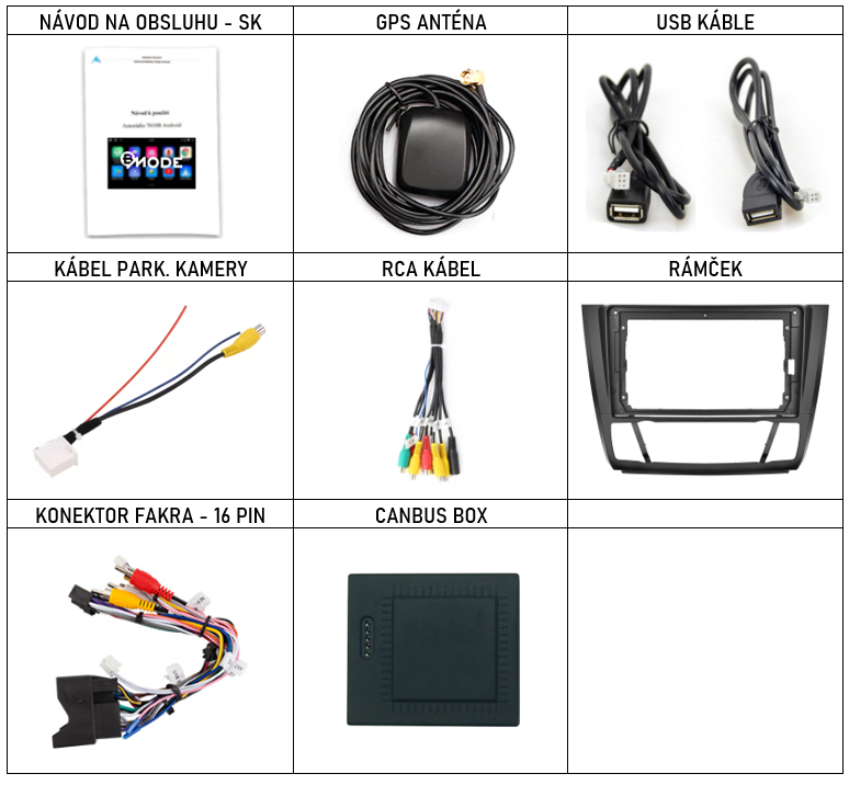 SK Prislusenstvo pre autorádio Bmode BEV39 pre BMW E81 E82 E87 E88 auto s CarPlay AndroidAuto - evtech.sk